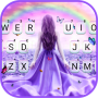 icon Purple Lavender Girl Keyboard Background (Purple Lavender Girl Keyboard Achtergrond
)