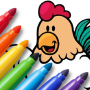 icon Paint animals(Dierenkleurboek voor kinderen
)