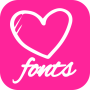 icon Love Fonts(Love Fonts voor FlipFont met lettertype Resize)