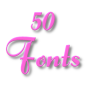 icon Free Fonts 50 Pack 6(lettertypen Berichtenmaker)