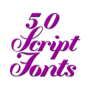 icon Script Fonts 50(Scriptlettertypen Berichtenmaker)