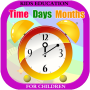 icon Clock Time, Day & MonthKids(Leer klok, dag en maand - kinderen)