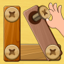 icon Wood Nuts & Bolts Puzzle (Hout Moeren en bouten Puzzel)