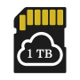 icon 1TB Storage : Secure Cloud (1TB Opslag: Veilige Cloud)