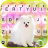 icon Cute White Dog(Cute White Dog Keyboard Background
) 1.0