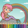 icon Mermaid Coloring Game(Zeemeermin Coloring Activity
)