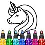 icon Unicorn Coloring(Eenhoorn Kleurboek en games)