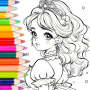 icon Doll Color: Princess Coloring (Kleur: Prinses Kleurplaten)
