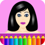 icon Coloring pages: Model dress up (Kleurplaat van Verkleed model)
