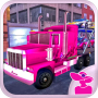 icon Pink Trailer truck simulator(Roze aanhangwagen Autovervoerder)