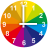 icon com.mark.colorfulclock(Rainbow Klok met tweedehands) 3.4.36