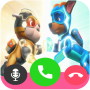 icon Ryder and the rescue heroes : fake call video(De Paw-helden pups nep video-oproep en chat
)