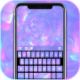icon Purple Holographic Keyboard Background (Purple holografische toetsenbordachtergrond
)