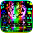 icon Rainbow Neon Tiger(Regenboog Neon Tijger Toetsenbord Achtergrond
) 1.0