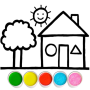 icon Glitter House Coloring(Glitter House-kleuring voor kind)
