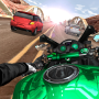 icon Moto Rider In Traffic