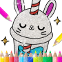 icon com.coloring.glitter.kawaii.gradient.cute(Kawaii Glitter kleurboek - Leuke kleur-app
)