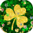 icon Green lucky clover charms live wallpaper(Groene geluksklavertje charmes live wallpaper
) 14.3