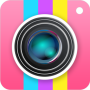 icon tagmobile.selfiecamera.beautycamera.photoeditor(Live selfiecamera HD - Schoonheidscamera Make-up 2020 Neonblauw)
