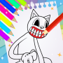 icon cartoon coloring(Cartoon cat coloring book)