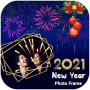 icon Happy New Year Photo Frame 2021 (Gelukkig Nieuwjaar Fotolijst 2021
)