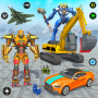 icon Excavator Robot Car Game-Dino(Excavator Robot War - Car Game)