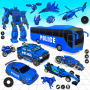 icon Police Robot BusCar Games(Politiebus Robot Bike Games)