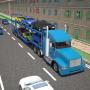 icon Car transport 3D trailer truck(3D Vrachtwagen met aanhanger met autotransport)