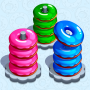icon Donut Hoop(Donut Hoop Stack 3D Kleuren Sorteren)