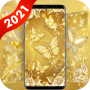 icon Golden Butterfly(Golden Butterfly Live Wallpaper Launcher-thema's
)