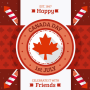 icon Happy Canada Day Greeting Card(Happy Canada Day wenskaarten
)