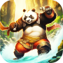 icon Panda jumping kung fu style(Panda springen kungfu-stijl)