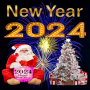 icon New Year Stickers(Gelukkig nieuwjaarsstickers 2024. Nieuwjaarsstickers)