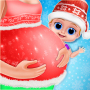 icon Pregnant Mom & Baby Christmas - Twins Newborn (Zwangere moeder en baby Kerstmis - Tweeling Pasgeboren
)