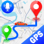 icon GPS Voice Navigation(GPS Spraaknavigatie: Live kaart
)