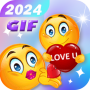icon Love Emoji GIF Sticker 2024(Liefde Emoji GIF-sticker 2024)