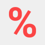 icon Discount and tax percentage ca (Korting en belastingpercentage ca)