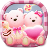 icon Launcher Theme(Schattige beer, liefde, honing met roze hartjes DIY-thema) 3.9.10