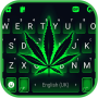 icon Neon Cannabis Keyboard Backgro