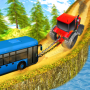 icon Chained Tractor Towing Bus(Geketende tractor trekkende bus)