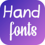 icon Hand Fonts(Handlettertypen voor FlipFont)