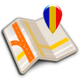 icon Map of Romania offline(Kaart van Roemenië offline)