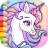 icon Rainbow Unicorns Coloring(Sparkling Unicorns Kleurenboek) 2.0