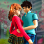 icon Anime Girl High School Simulator Game 3D(Anime school games: Dating Sim)