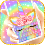 icon Rainbow Unicorn(Regenboog Roze Roos Eenhoorn Toetsenbord)