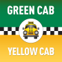 icon Green & Yellow Cab Somerville (Groene en gele cabine Somerville)
