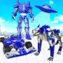 icon Wolf Robot Racing Car(Wild Wolf Robot Transforming Flying Car Robot Game
)