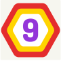 icon Up 9(UP 9 Hexa-puzzel! Voeg ze allemaal samen)