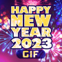 icon New Year 2022 GIFs(Gelukkig nieuwjaar 2023 GIF's)