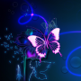 icon Neon Butterfly Live Wallpaper (Neon Butterfly Live Achtergrond)